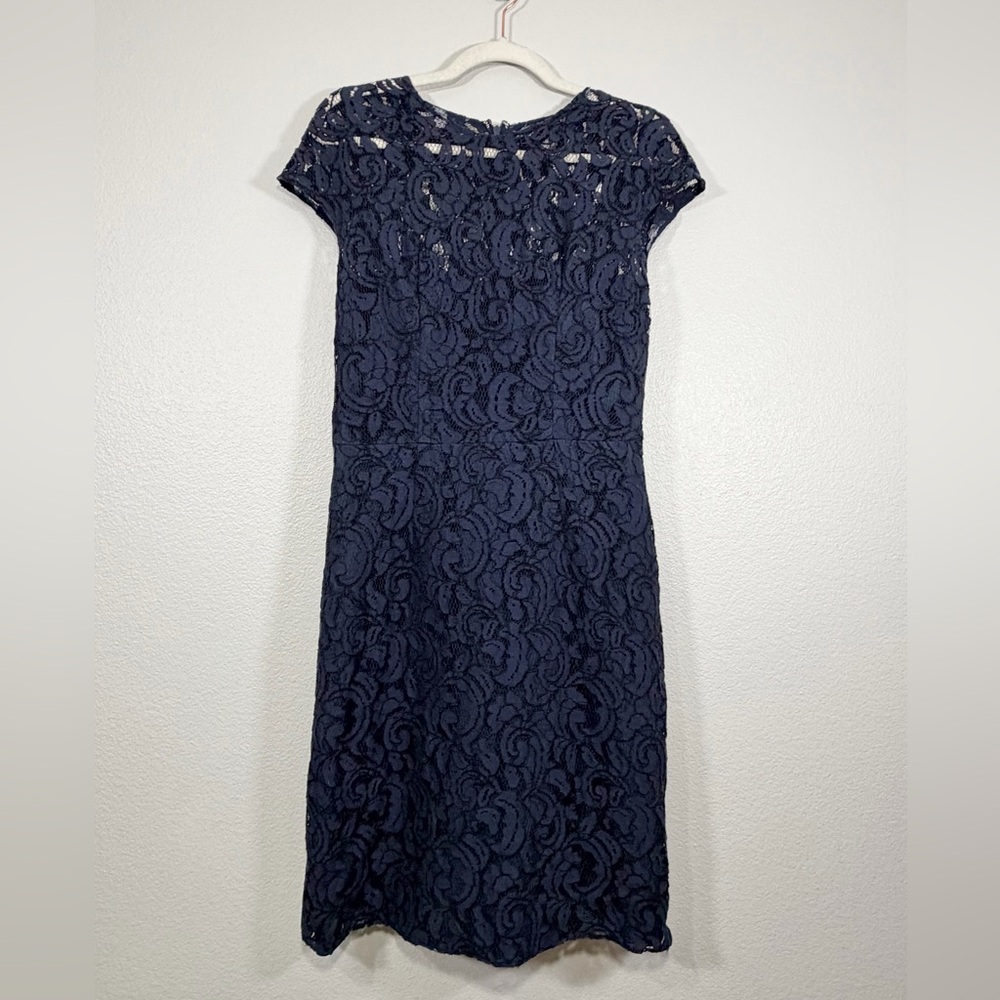 J|B Dress Lace Dress Heart Shape Slip Elegant Navy Blue Wedding Formal Women 10